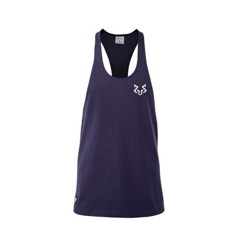 Racerback Mens Plain Navy Gym Vest Stringer