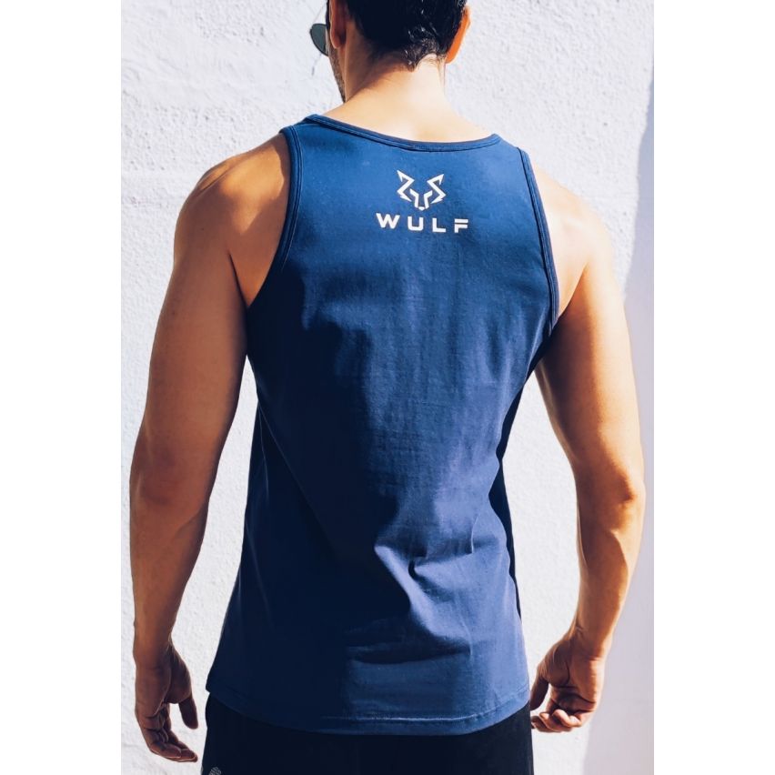 Marineblaue Herren Tanktop Mit Standardschnitt