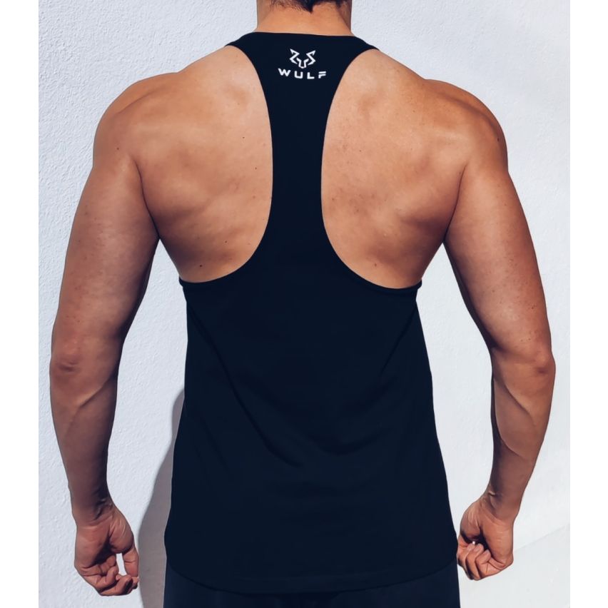 Racerback Herr Wolf 2 Print Svart Träningsväst