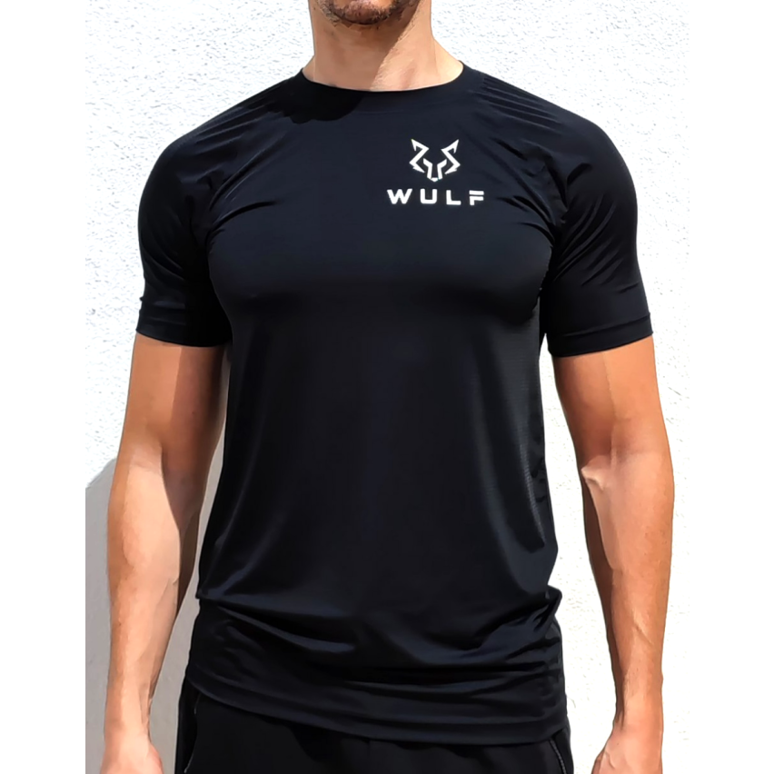 Luftstrøm Åndbar Sømløs T-Shirt I Sort
