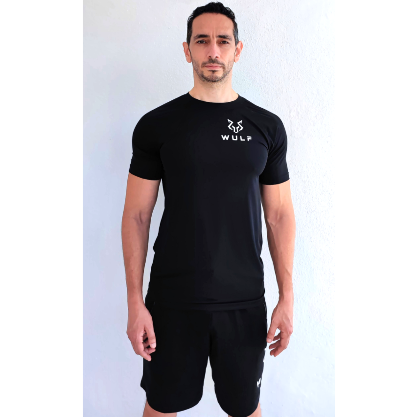Luftstrøm Åndbar Sømløs T-Shirt I Sort