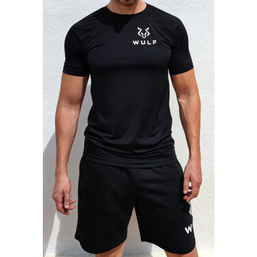 Luftstrøm Åndbar Sømløs T-Shirt I Sort