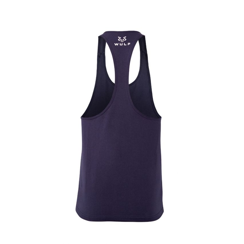 Racerback Mens Plain Navy Gym Vest Stringer