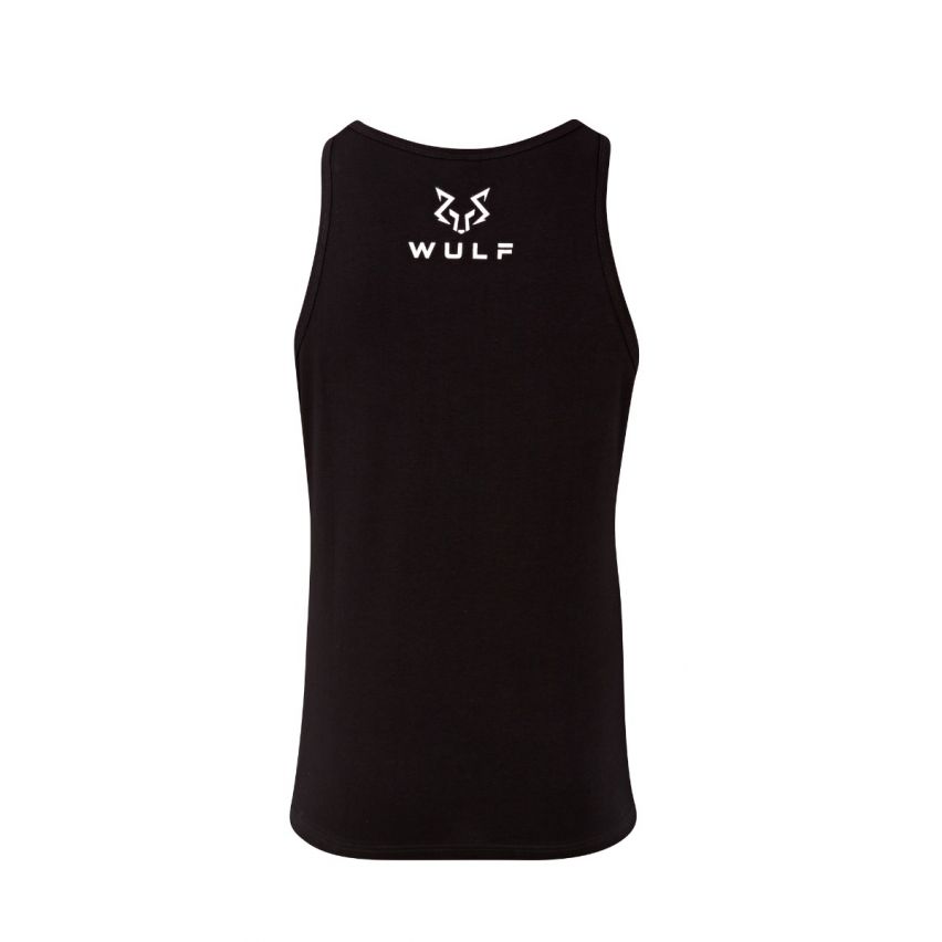 Standardskåret Sort Tanktop Med Løveprint Til Mænd